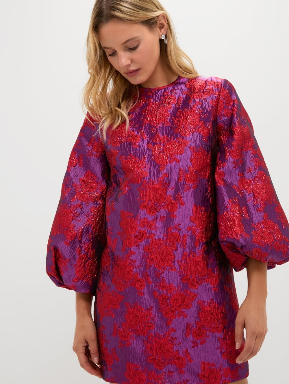 Tuckernuch Hyacinth House Floral Jacquard Mini Dress - Picture 2 of 12